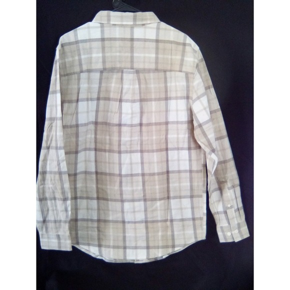 Falls Creek Mens Flannel Tan/Brown  In Sizes ..There's 1 (MED)  & 2 (3X) - Picture 4 of 4